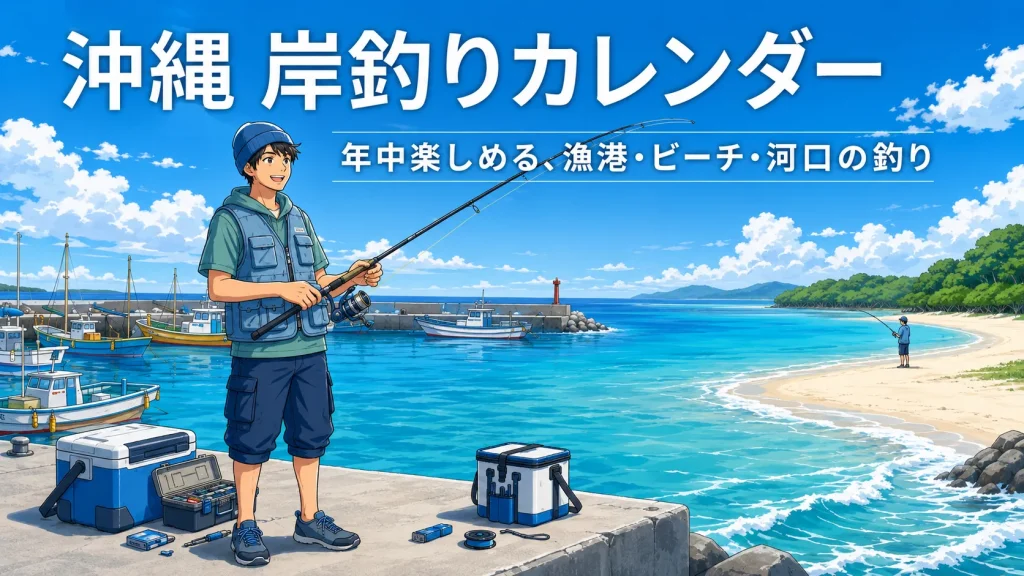観光客の方がふらっと立ち寄れる「漁港」「ビーチ」「河口」に絞った1〜12月の釣れる魚カレンダー